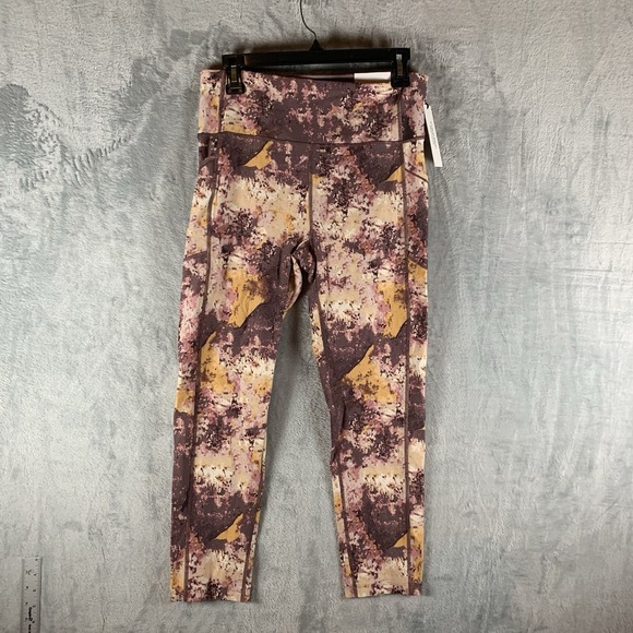 Calvin Klein Women's L Leggings M High Waist 7/8 Ankle Pockets‎ Performance Pink - Picture 1 of 11